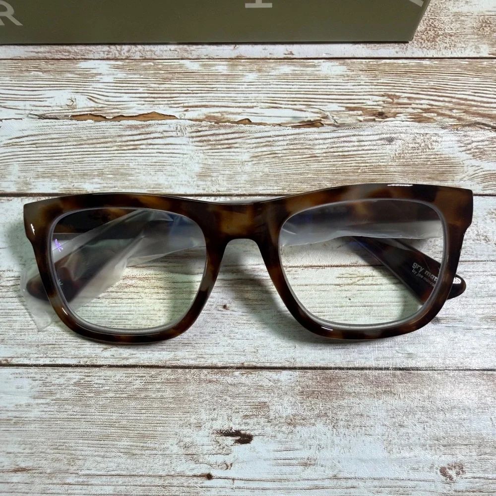 2 Pair Gry Mattr Reading Glasses Unisex +3.00 Brown Tortoise Sociable Blue Light
